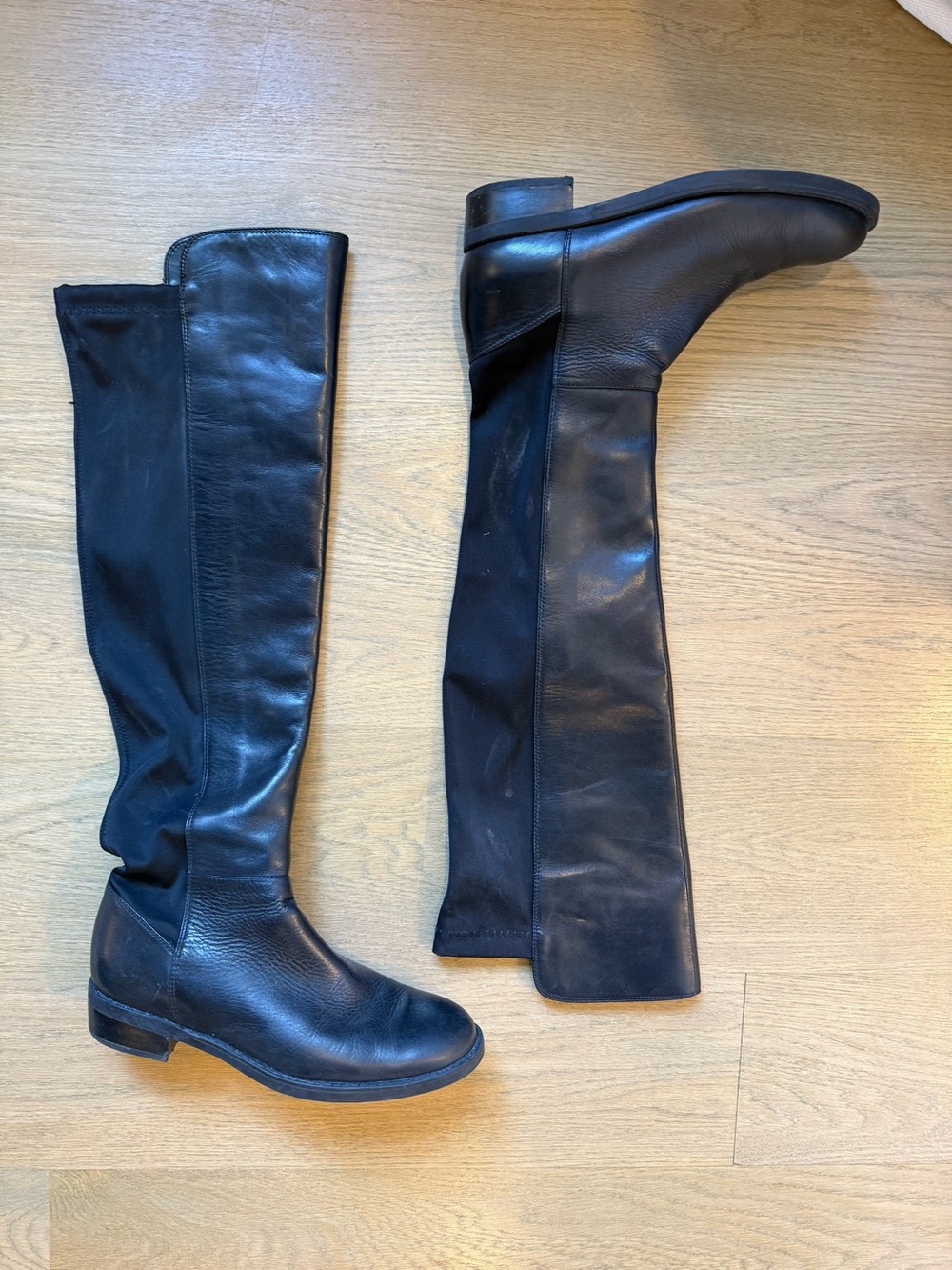 Women’s Blondo Women's Waterproof Black Over-the-Knee Leather Boots
